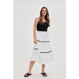 Marisse White Cotton Midi Skirt | Shoptok.si