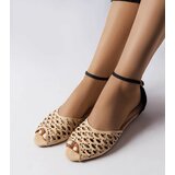 Gemre Beige lace sandals with rhinestones Avice | ePonuda.com