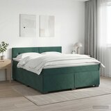  Boxspring krevet s madracem Tamnozelena 160 x 200 cm Baršun | shoptok.hr