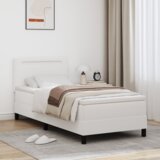 vidaXL krevet s madracem - bijeli 100x200 cm od umjetne kože. | shoptok.hr