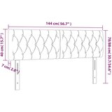  Uzglavlja svjetlosiva 144x7x78/88 cm baršunasta | shoptok.hr
