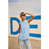 Marisse Blue Striped Viscose Shirt Cene