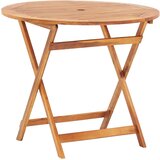 vidaXL Sklopivi vrtni stol od masivnog bagremovog drva 90 x 75 cm | shoptok.hr