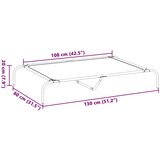  Povišeni krevet za pse crni 130x80x20 cm tekstil i čelik | Eponuda.com