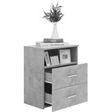 vidaXL Nočna omarica 2 kosa betonsko siva 50x32x60 cm | Shoptok.si