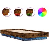 Maison Chic Posteljni okvir - Enojna postelja - Postelja za odrasle z LED lučkami dimljeni hrast 90x190 cm-J9225, (21762470) Cene