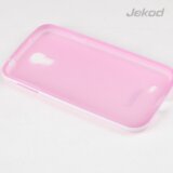 Jekod silikonski ovitek Samsung Galaxy S4 i9500 TPU/T prozoren pink z okvirjem + Zaščitna folija Cene