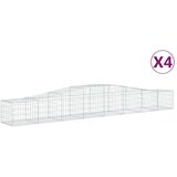  Lučne gabionske košare 4 kom 400x50x40/60 cm pocinčano željezo | shoptok.hr