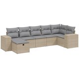  7-dijelni set vrtnih sofa s jastucima bež od poliratana | shoptok.hr