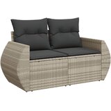  10-dijelni set vrtnih sofa poliratan s jastucima svijetlosivi | shoptok.hr