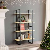 vidaXL ormarić za knjige s 4 razine 80 x 30 x 140 cm masivna borovina | shoptok.hr