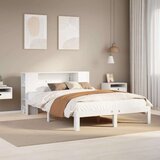 vidaXL Krevet s regalom z knjige bez madraca bijeli 140x200cm borovina Cijene