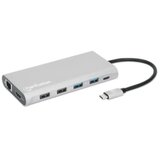 Manhattan Docking station 130660 12in1 USB-C - 3xHDMI/4xUSB/LAN/CR/PD 100W | ePonuda.com