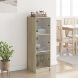  Visoka komoda sa staklenim vratima boja hrasta 35 x 37 x 109 cm | Eponuda.com