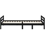  Okvir za krevet crni 75 x 190 cm od masivne borovine | shoptok.hr