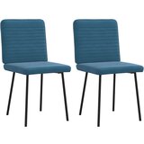 Maison Chic Jedilni stoli - Vzorci stoli 2 kosa moder žamet A339, (22031703) | Shoptok.si