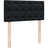 vidaXL Otomanski posteljni okvir z vzmetnico črn 90x200 cm žamet | Shoptok.si