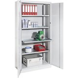 eurokraft pro Omara za material, širina 950 mm, 4 izvlečne police, vrata svetlo siva | Shoptok.si