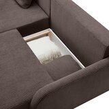CARRYHOME SEDEŽNA GARNITURA, rebrasti žamet rjava | Shoptok.si