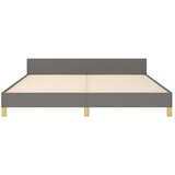  Posteljni okvir z vzglavjem temno siv 160x200 cm blago, (20795164) | Shoptok.si