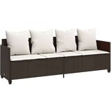  5-dijelni set vrtnih sofa s jastucima poliratan smeđi | shoptok.hr