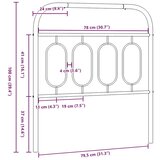  Metalno zamjensko uzglavlje crno 80 cm - Crna 80 cm 1 | shoptok.hr