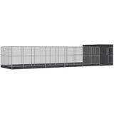  Kavez za ptice s produžetkom srebrni 1118x303x216 cm čelični | Eponuda.com