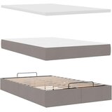  Otomanski okvir kreveta s madraca smeđesivi 120x200cm tkanine | shoptok.hr