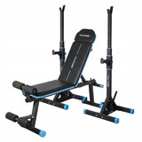 THUNDER Nastavljiva poševna fitnes klop ® WOXIC z ekspanderji in zaporo za noge + stojalo za dolgo palico PRESA – do 150 kg / 200 kg, (5000115739) Cene