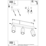  Stropna svetilka ZEKE 3 hrast, (21347718) | Shoptok.si