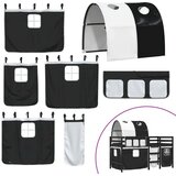 vidaXL Dječji krevet na kat s tunelom crno-bijeli 80 x 200 cm borovina | shoptok.hr