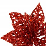  Božićni ukras “Božićna zvijezda” - 11 × 11 cm, crvena sa šljokicama | shoptok.hr