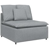  Modularna sofa s podnožjem i jastucima, tkanina, svijetlo siva | Eponuda.com