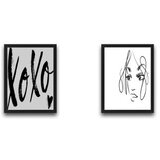 Wallity slika xoxo, 2 dela, 30 x 40cm | ePonuda.com