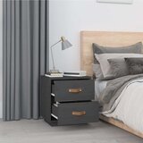  Noćni ormarići 2 kom sivi 40 x 34 x 45 cm od masivne borovine Siva | shoptok.hr