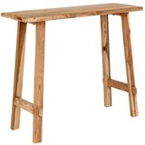House Nordic Stranska mizica iz masivnega tika v naravni barvi 30x90 cm Girona – Cene