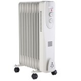 Prenosni električni oljni radiator well OIL2-2000 - moč 2000W, 3 stopnje gretja, termostat, 9-reberni, bel Cene