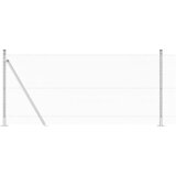 vidaXL Ograja s stebri srebrna 1 x 50 m Jeklo s PVC premazom | Shoptok.si