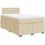  Krevet s oprugama i madracem krem 120 x 200 cm od tkanine | shoptok.hr