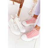FJ1 Women's High Sneakers On A Chunky Sole Pink Trissy | Shoptok.si