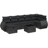  8-dijelni set vrtnih sofa od poliratana s jastucima crni Crna 70 x 62.5 x 69 cm | shoptok.hr