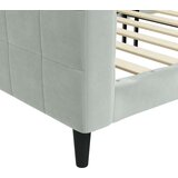 vidaXL Raztegljiva postelja svetlo siva 100x200 cm žamet | Shoptok.si