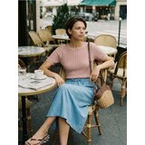 Sinsay Pleteni top s čipkom i kratkim rukavima | shoptok.hr