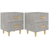 The Living Store Nočna omarica 2 kosa betonsko siva 40x35x47,5 cm - Nočna Omarica, (21420921) | Shoptok.si
