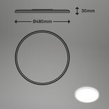 BRILO plafonjera led 30 w 3500 lm 4000 k 48x3 cm bcl bijela | shoptok.hr