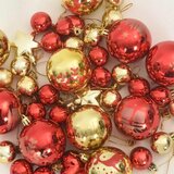  Set Božićnih Ukrasnih Kuglica 40 pcs Zlatna i crvena Plastika | Eponuda.com