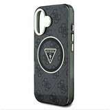 Guess IML 4G Glitter and Triangle Logo MagSafe Zadní Kryt pro iPhone 16 Black Ovitek za telefon Vijolična | Shoptok.si