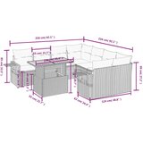 vidaXL 9-dijelni set vrtnih sofa s jastucima bež od poliratana | shoptok.hr