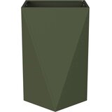  Cvetlično korito Oljčno zelena 50 x 50 x 75 cm Jeklo, (5000207529) | Shoptok.si