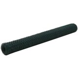 vidaXL Žična mreža za ograjo jeklo s PVC oblogo 25x1,2 m zelena | Shoptok.si